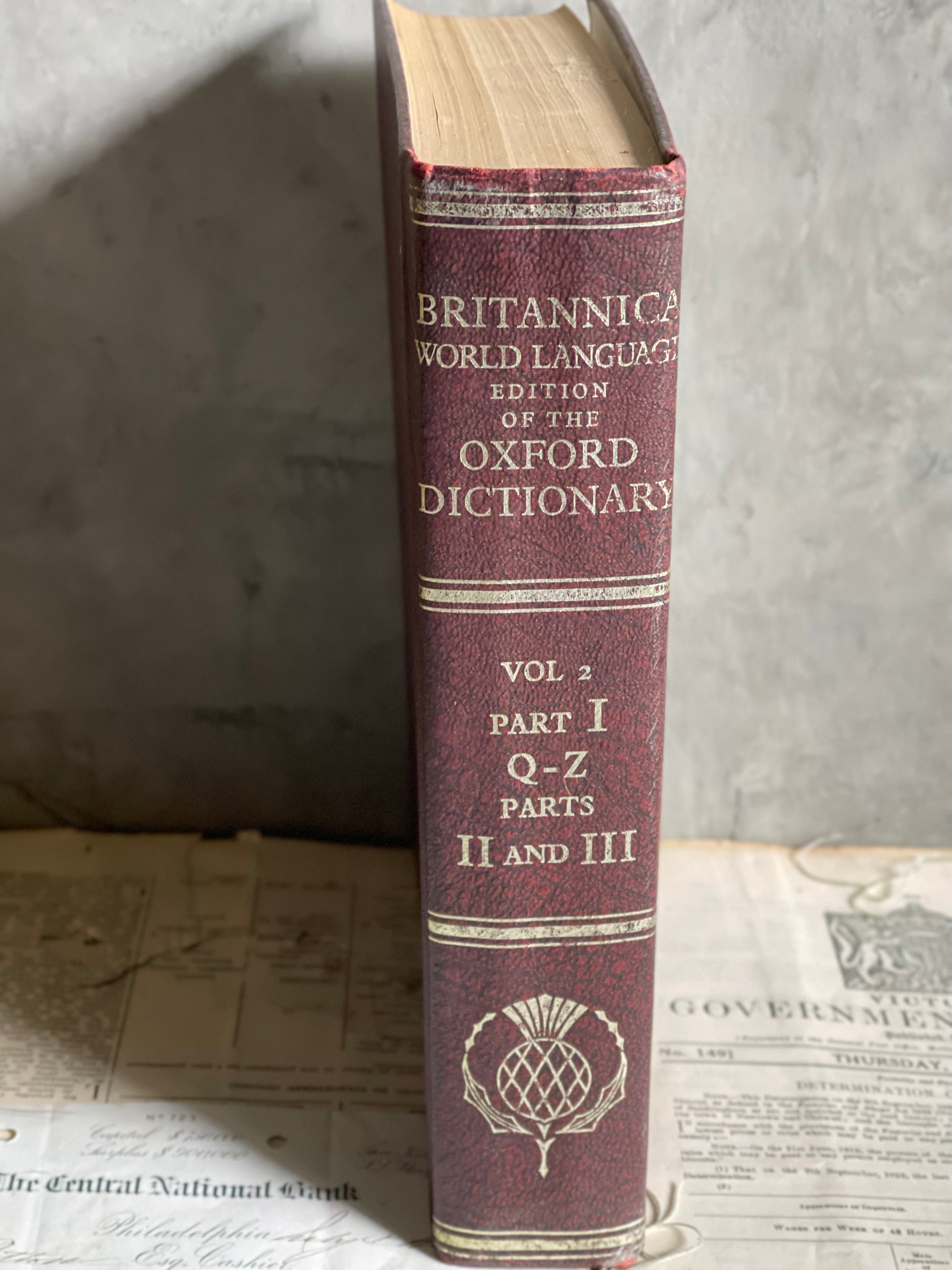 Vintage　–　Parts　Britannica　Dictionary　Oxford　Picket　Fence　Imports