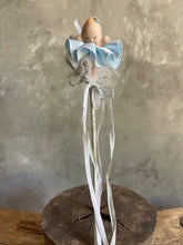 Load image into Gallery viewer, Vintage Porcelain Kewpie Doll Ballerina on Ribbon Stick - Artisan Piece.